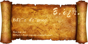 Búz Ágnes névjegykártya